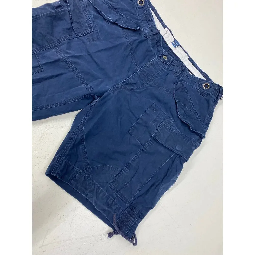 VTG 90s Polo Ralph Lauren RLPC paratrooper cargo cotton utility navy shorts, 36